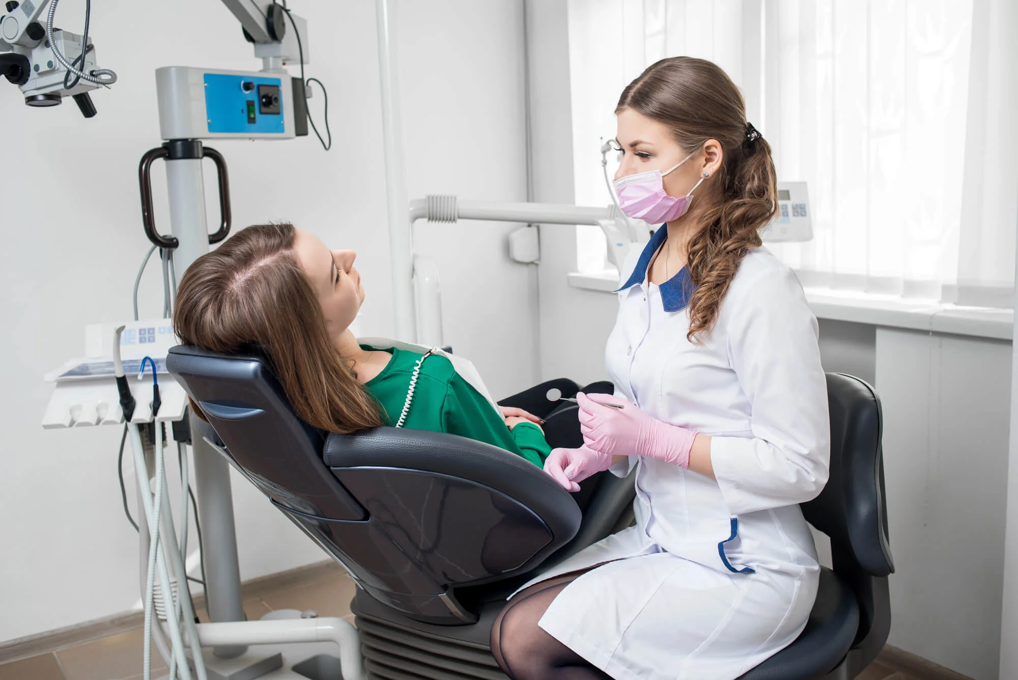 Patient-talking-with-affordable-dentist-in-Antioch-TN